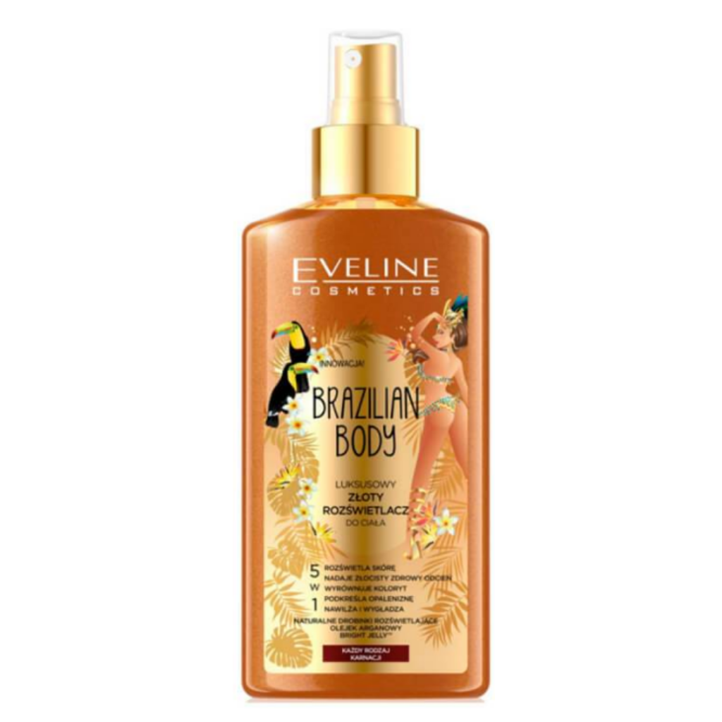 Eveline Brazilian Body Golden Shimmer Highlighting Body Mist 150ml