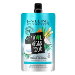 Eveline I Love Vegan Food Sugar Body Scrub Coconut Oil Detox 75ml Expires 08/2023