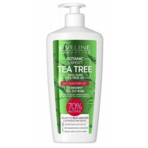 Eveline Cleansing & Protecting Hand Gel 100% Pure Tea Tree Oil 350ml Expires 12/05/23