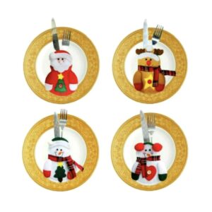 Christmas Cutlery Holders Suit Silverware Tableware Décor 8 PCS