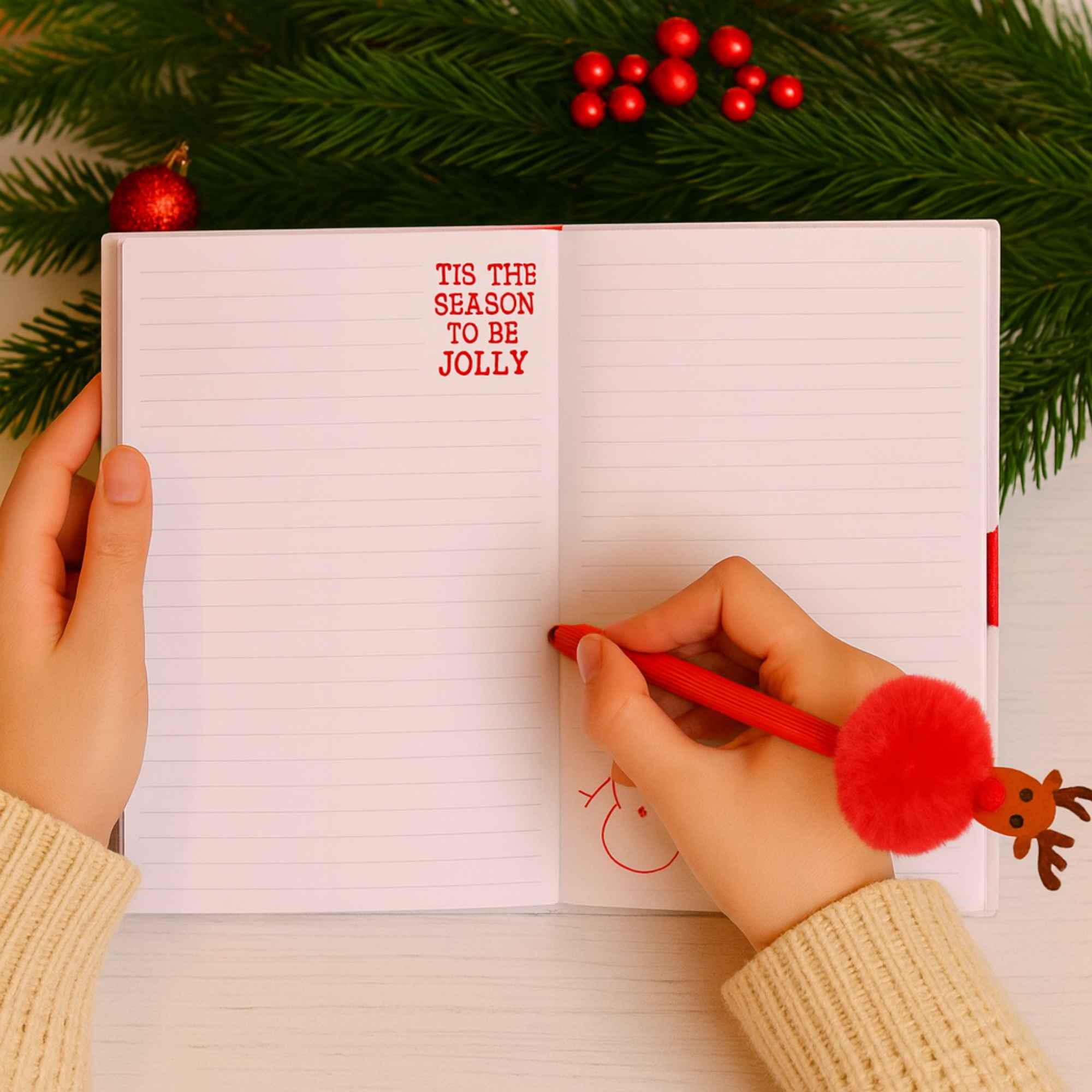 Puckator Fluffies Plush Christmas A5 Lined Notebook - Image 5