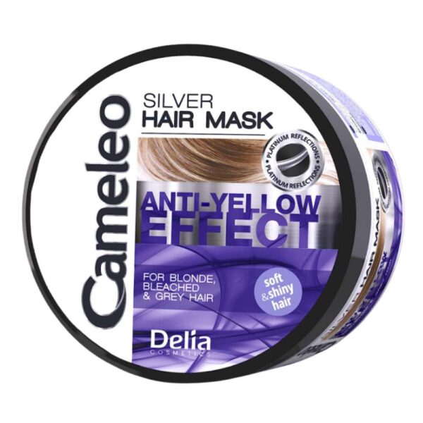 Delia Cameleo Silver Hair Mask Anti Yellow Effect for Blonde Bleached and Grey Hair 200ml