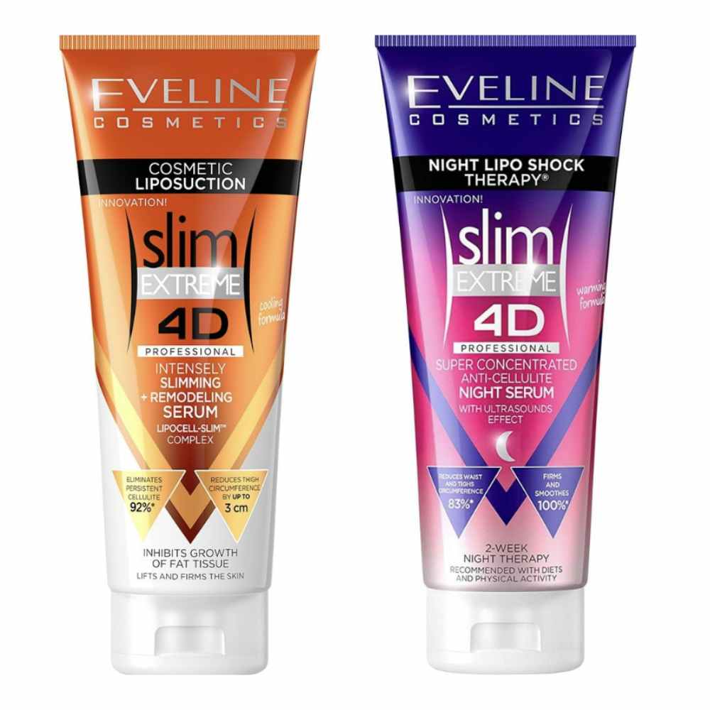 Eveline Slim Extreme 4D Anti Cellulite Serum and Cream Set 2 x 250ml