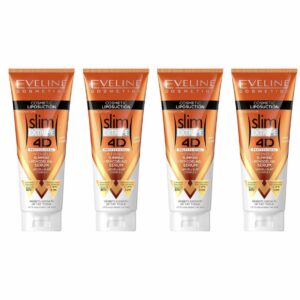 4 x Eveline Slim Extreme 4D Intensely Slimming & Remodeling Serum 250ml Bundle Expiry date: 09/03/2025