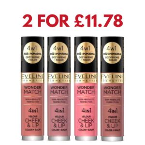 Eveline Wonder Match 4in1 Cheek & Lip Liquid Blush & Lipstick 4.5ml