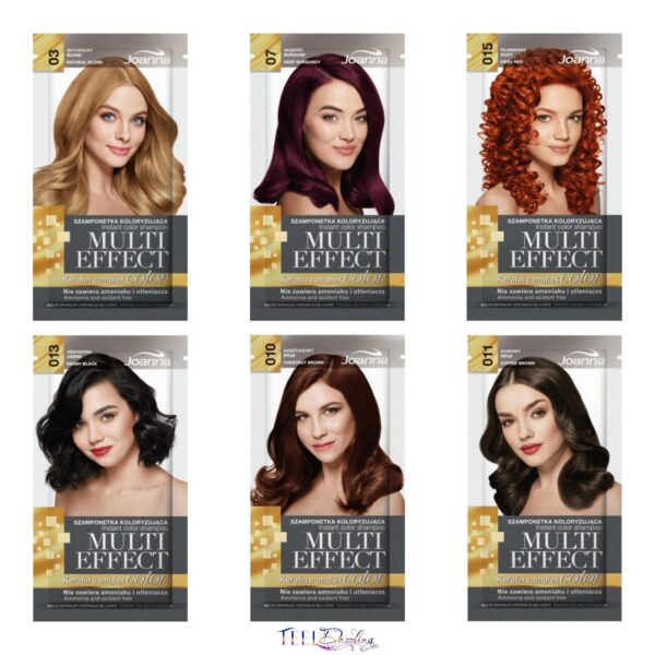 Joanna Multi Effect Instant Keratin Temporary Hair Colouring Shampoo 35g Expires 01/10/24