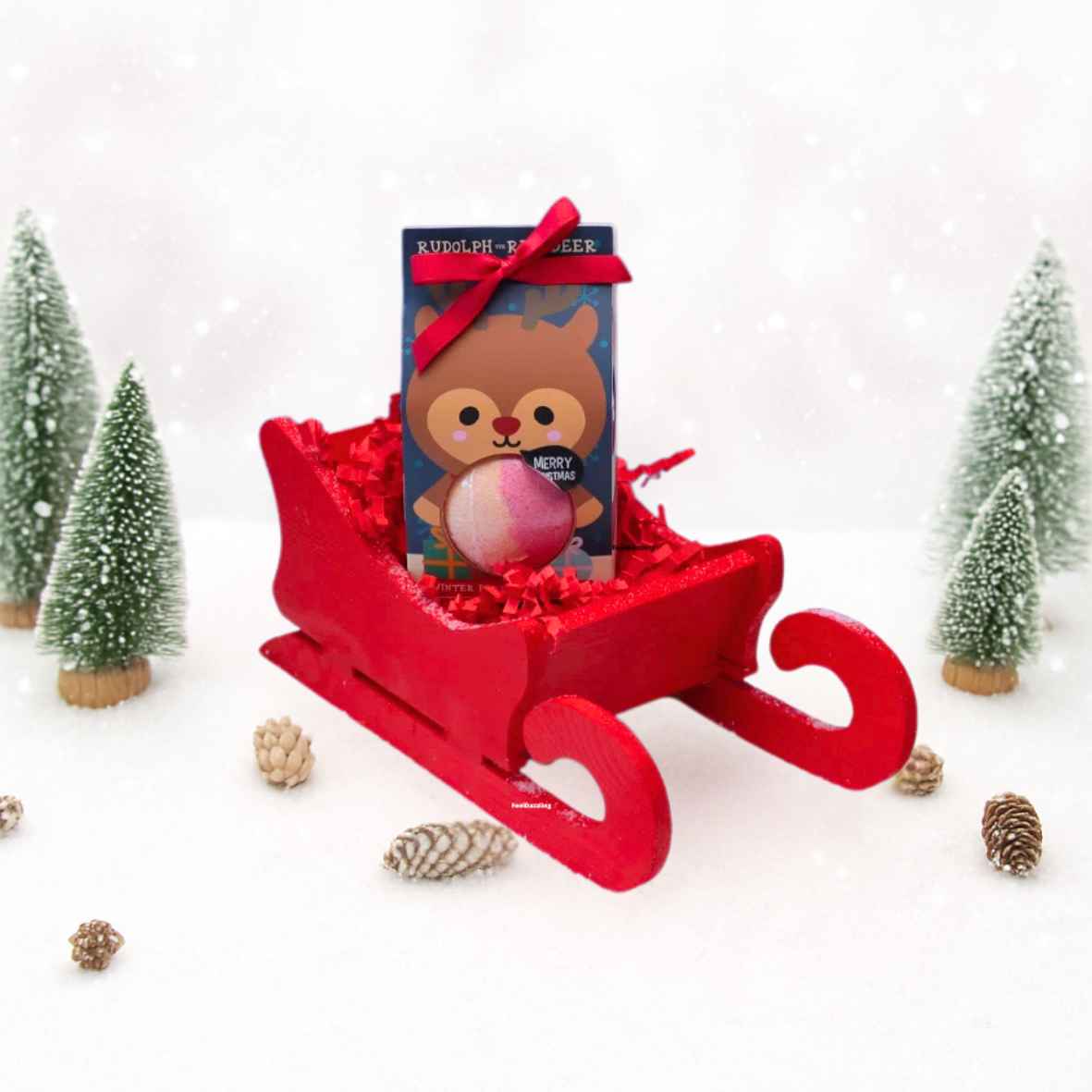 Puckator Adoramals Extra Large Bath Bomb Christmas Gift Stocking Filler 160g - Image 5