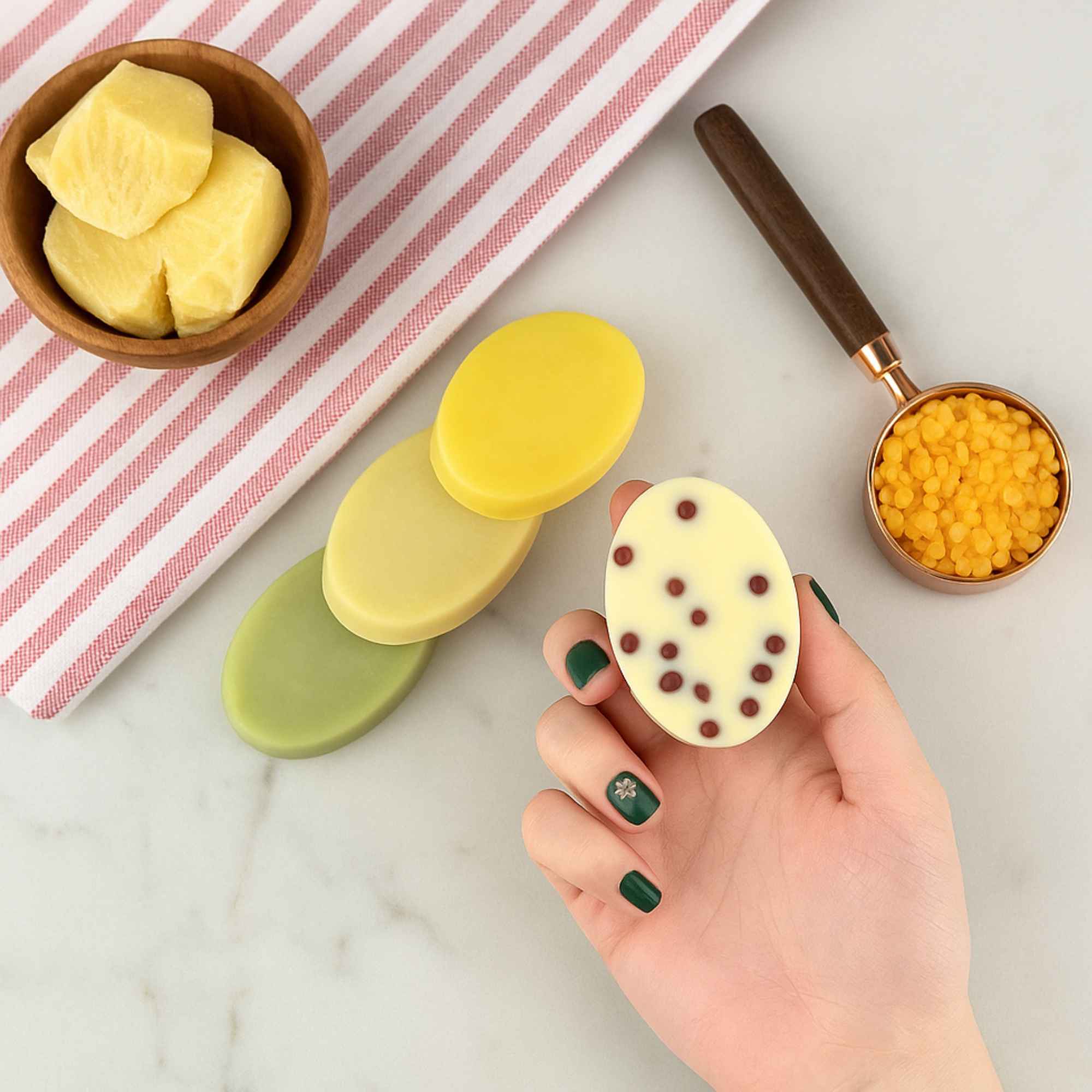 Natural Handmade Body Butter Bar Aromatic Massage Purple and Blue 37g - Image 5