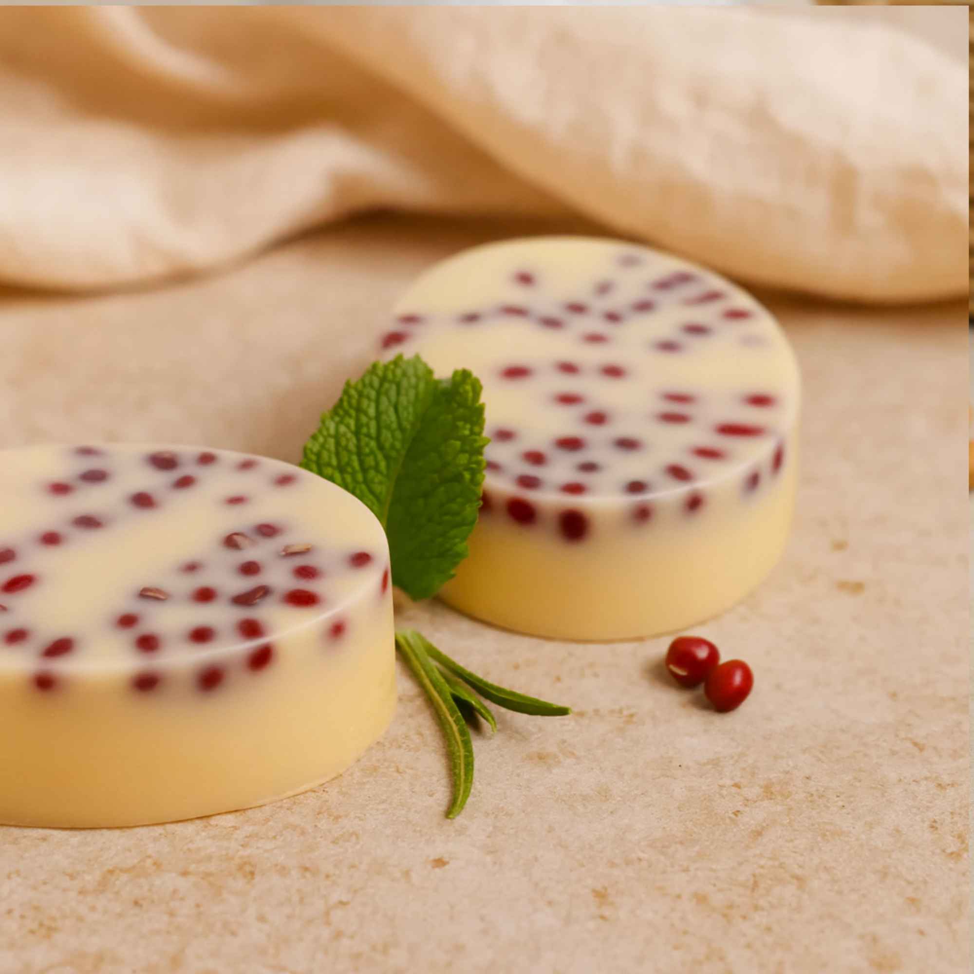 Natural Handmade Body Butter Bar Aromatic Massage Purple and Blue 37g - Image 4