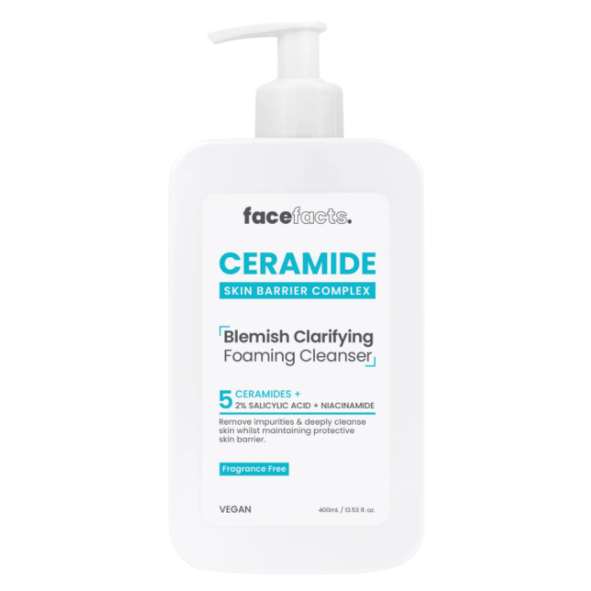 Face Facts Hydrating Blemish Foaming Cleanser 5 Ceramides plus Salicylic Acid 400ml