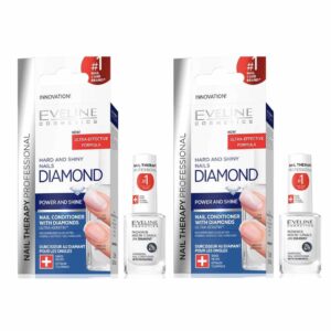 Eveline Nail Therapy Nail Diamond Hardener Split Repair Nail Conditioner 2x12ml