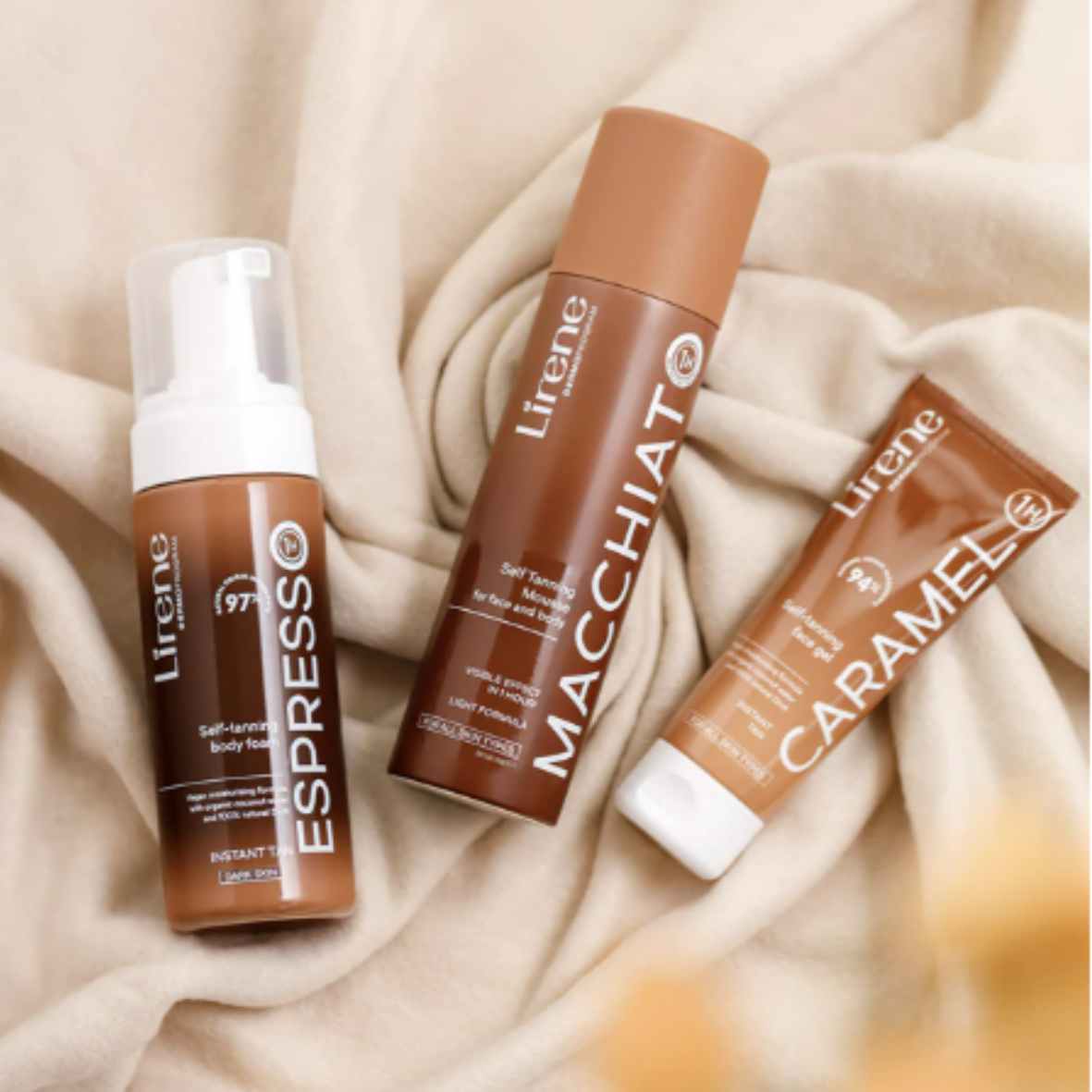 Lirene Self Tanning Body Foam Instant Tan Espresso Dark Skin 150ml - Image 3