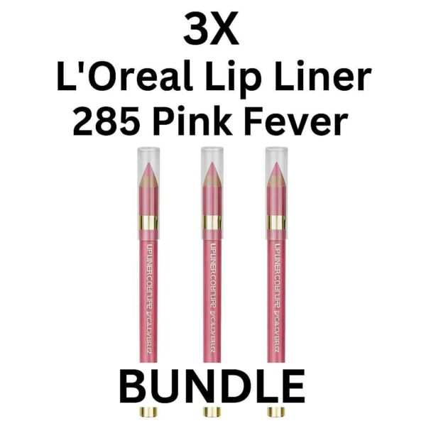 3 x L'Oreal Color Riche Lip Liner Couture - 285 Pink Fever