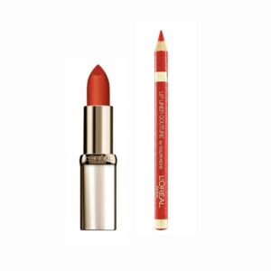 L’Oreal Color Riche Lipstick Rouge Gold & Couture Lip Liner 377 Perfect Red Bundle Set