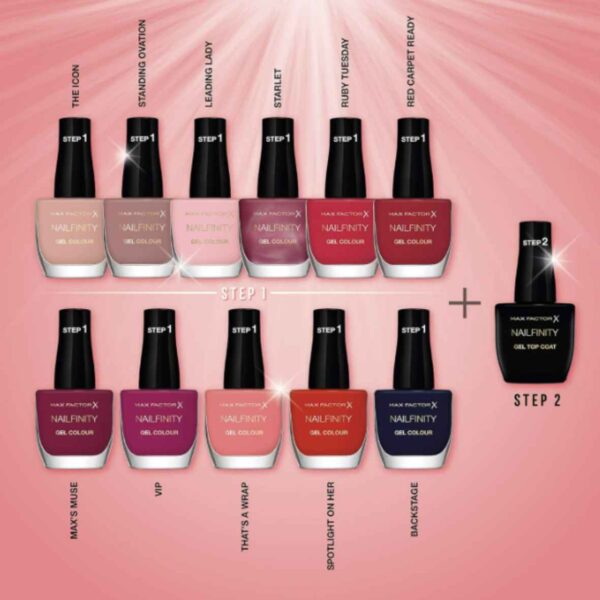 Max Factor Nailfinity Gel Colour Nail Polish 230 Leading Lady 12ml - Image 2