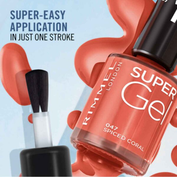 Rimmel Super Gel High Shine Glossy Long Lasting Nail Polish 12ml - Image 4