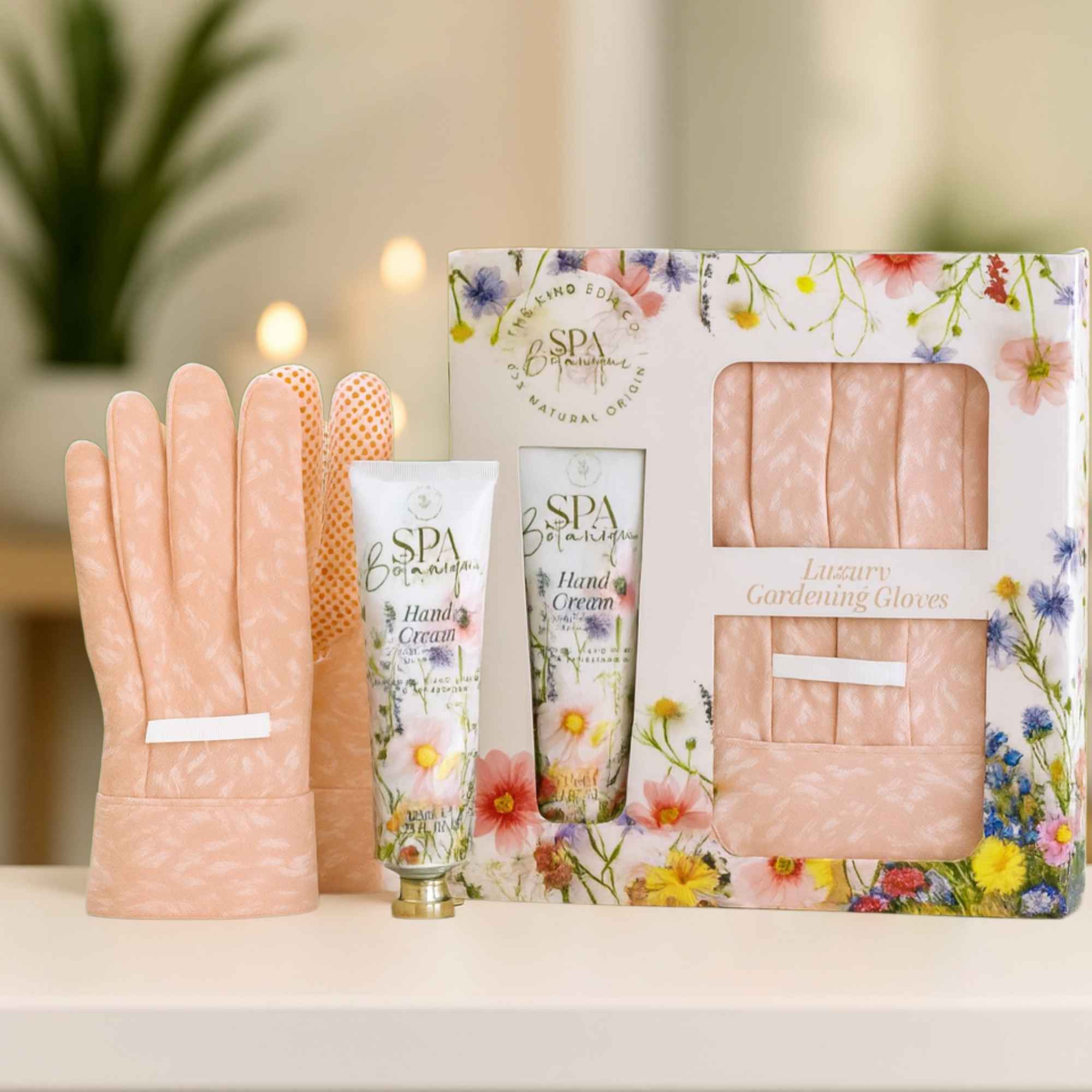 The Kind Edit Co. Spa Botanique Luxury Gardening Gloves & Hand Cream Gift Set