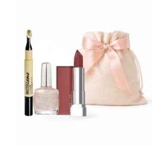 Maybelline Makeup Gift Set Lipstick Nail Polish Pamper Gift Pouch