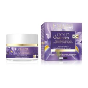 Eveline Gold and Retinol Anti Wrinkle Regenerating Face Cream 60+ Day Night 50ml