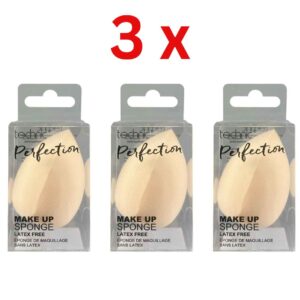 3 x Technic Perfection Makeup Blender Beauty Sponge Latex Free