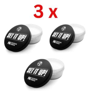 3 x W7 Set It Up Loose Finishing Powder Special FX 20g