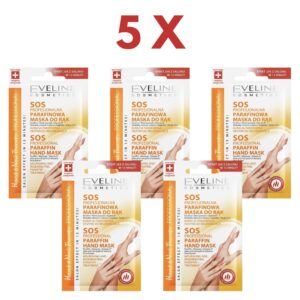 5 x Eveline SOS Professional Paraffin Hand Mask Warming Effect 7ml