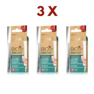 3 x Eveline Nail Therapy BIO SOS for Cuticles and Nails Conditioner 12ml