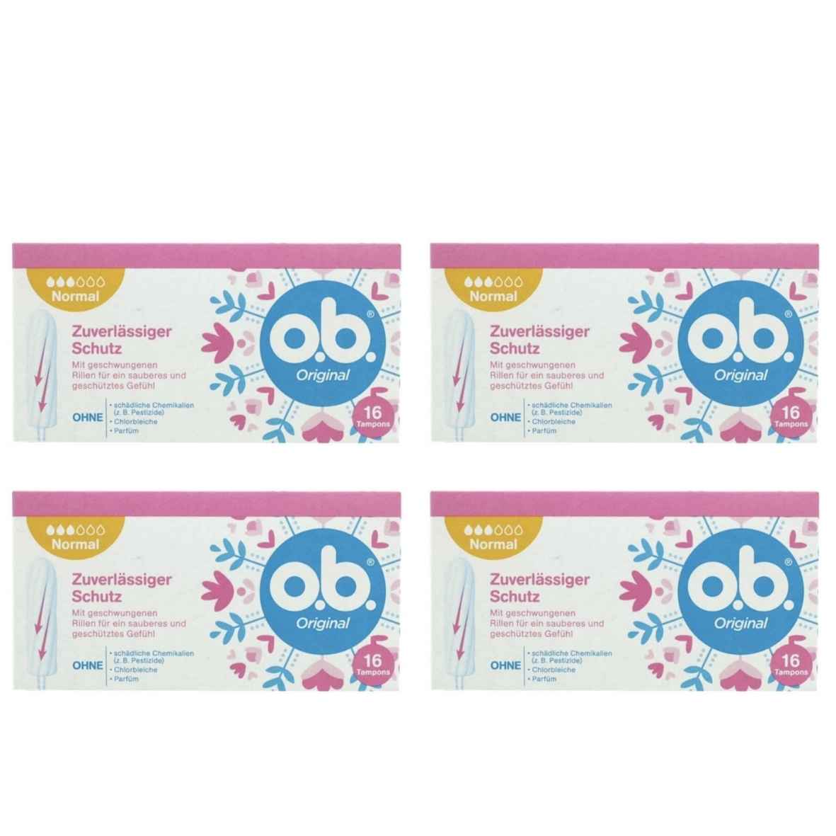 O.B. Tampons Original Normal 64 PCS (4X16PCS)