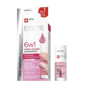 Eveline Nail Therapy 6 in 1 Care and Colour Salon Effect Nail Conditioner 5ml - Crystal Rose