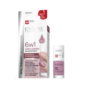 Eveline Nail Therapy 6 in 1 Care and Colour Salon Effect Nail Conditioner 5ml - Dusty Pink