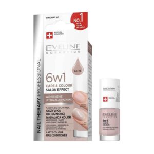 Eveline Nail Therapy 6 in 1 Care and Colour Salon Effect Nail Conditioner 5ml - Latte