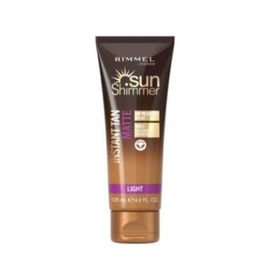 Rimmel Sun Shimmer Water Resistant Instant Tan Matte Tanning Gel Light 125ml