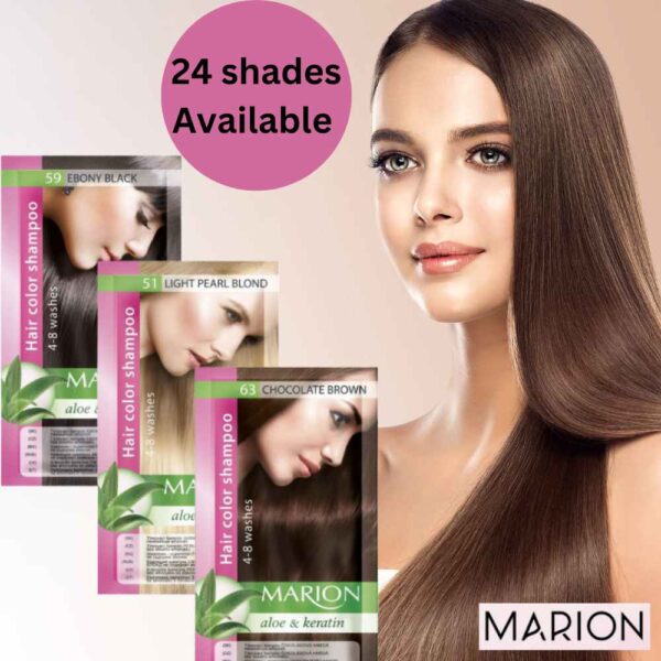 Marion Temporary Colouring Shampoo Keratin & Aloe 40ml - Image 3