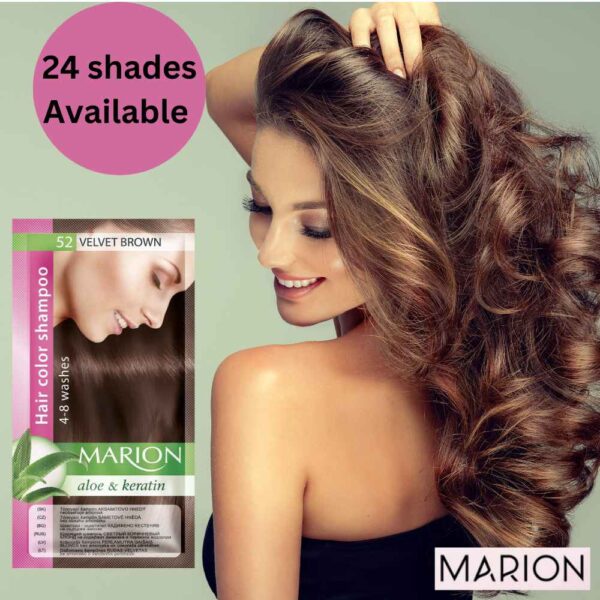 Marion Temporary Colouring Shampoo Keratin & Aloe 40ml - Image 4